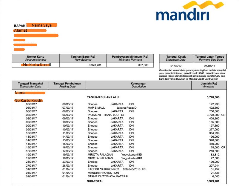 cek billing kartu kredit mandiri