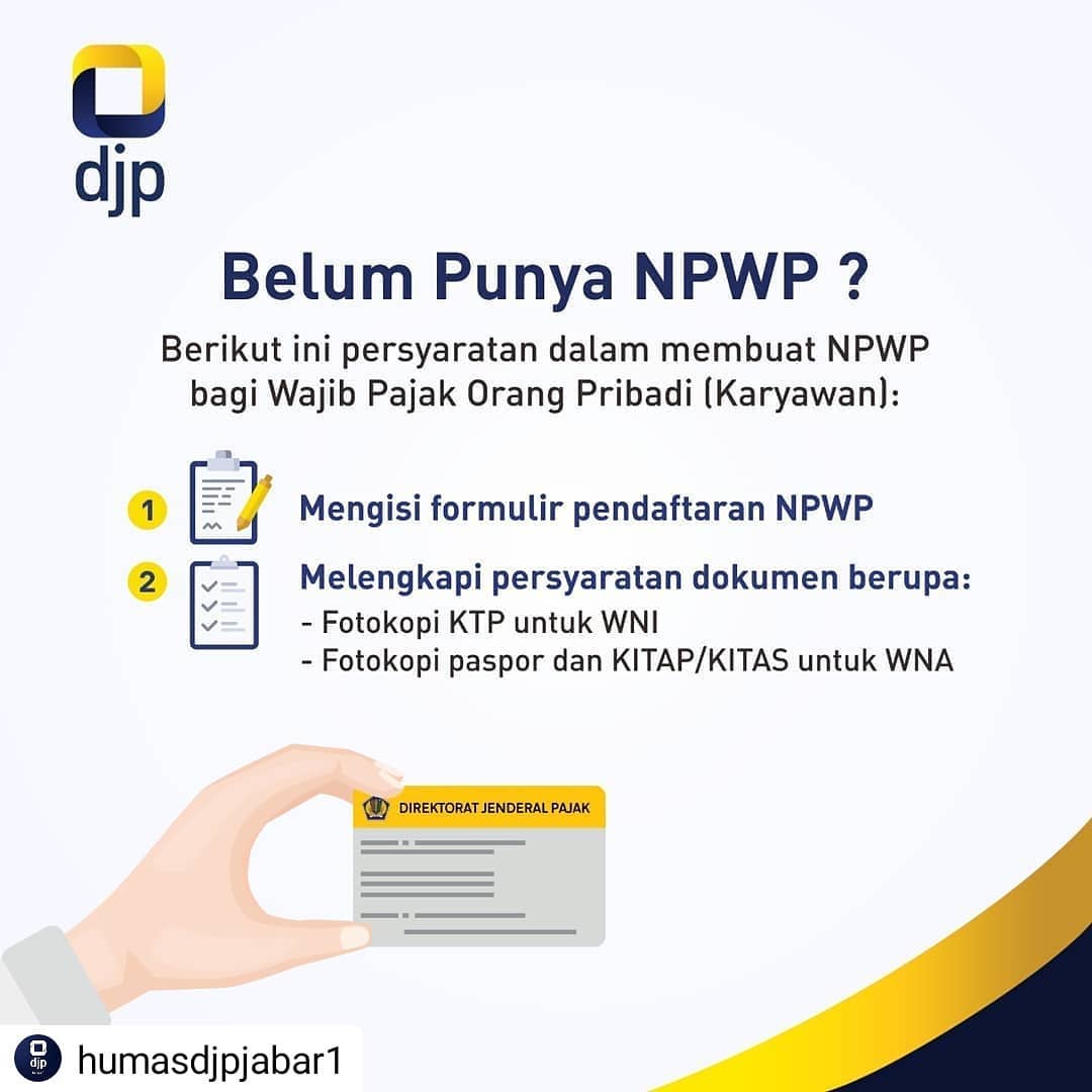 npwp daftar karyawan syarat pribadi formulir wajib nomor