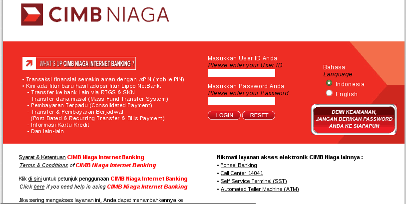 cara mengetahui nomor rekening cimb niaga terbaru