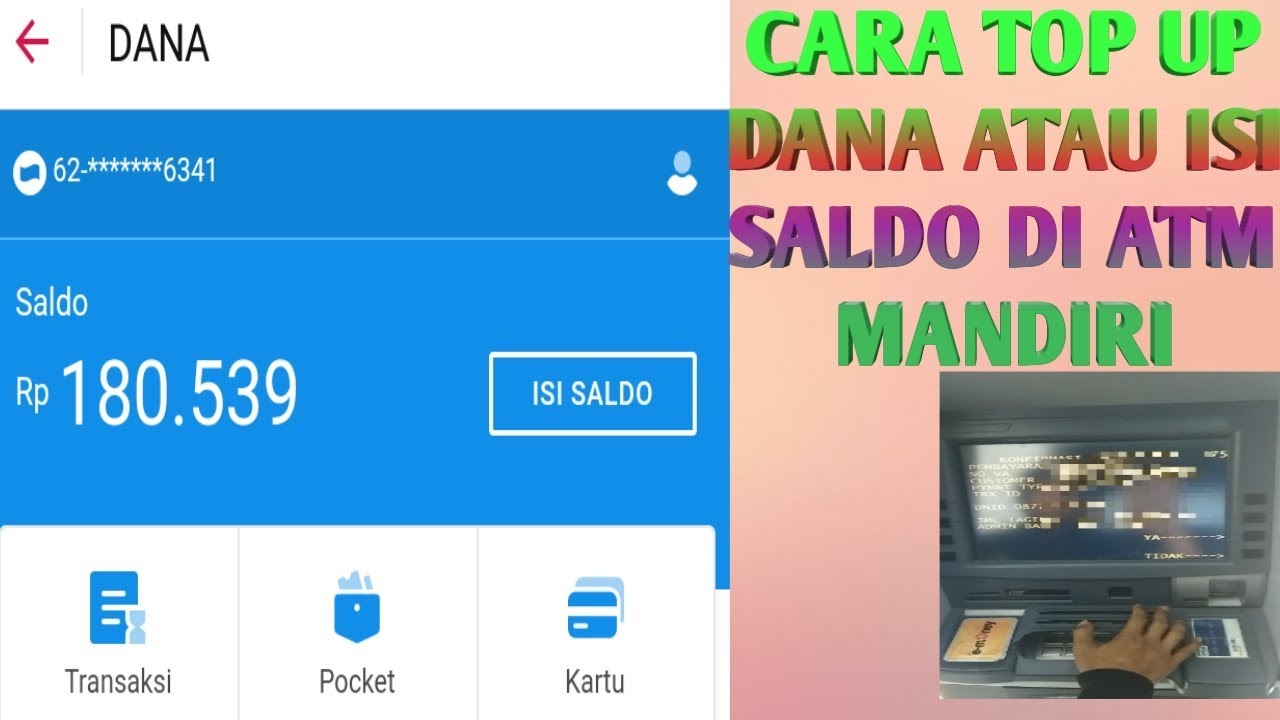 cara top up dana via atm mandiri