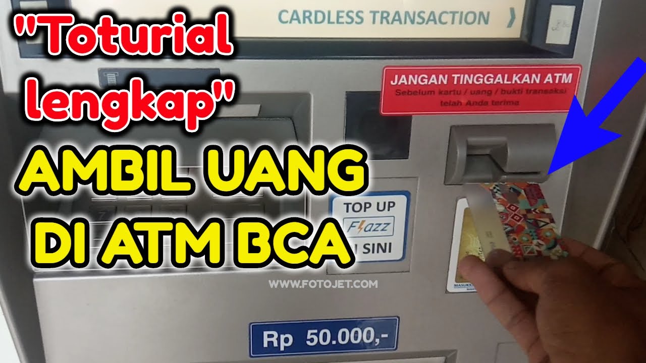 cara mengambil duit di atm bca