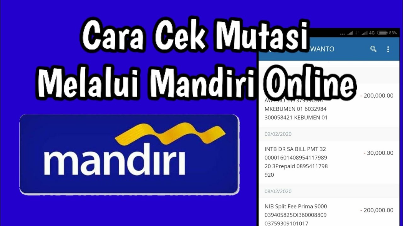 cetak mutasi sms banking mandiri terbaru