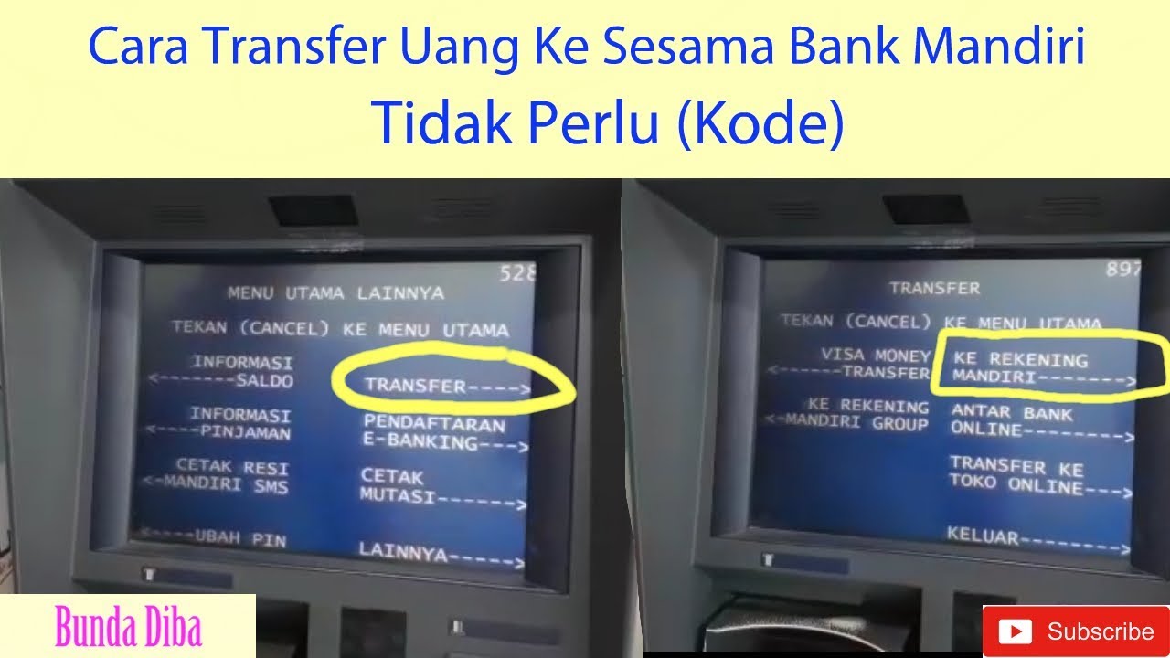 mandiri atm uang transfer biaya kode pakai sesama referensi 2022